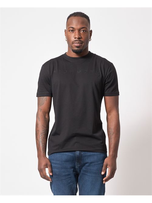 Richmond X Crewneck T-shirt with embossed logo RICHMOND X | UMP25009TSBLACK